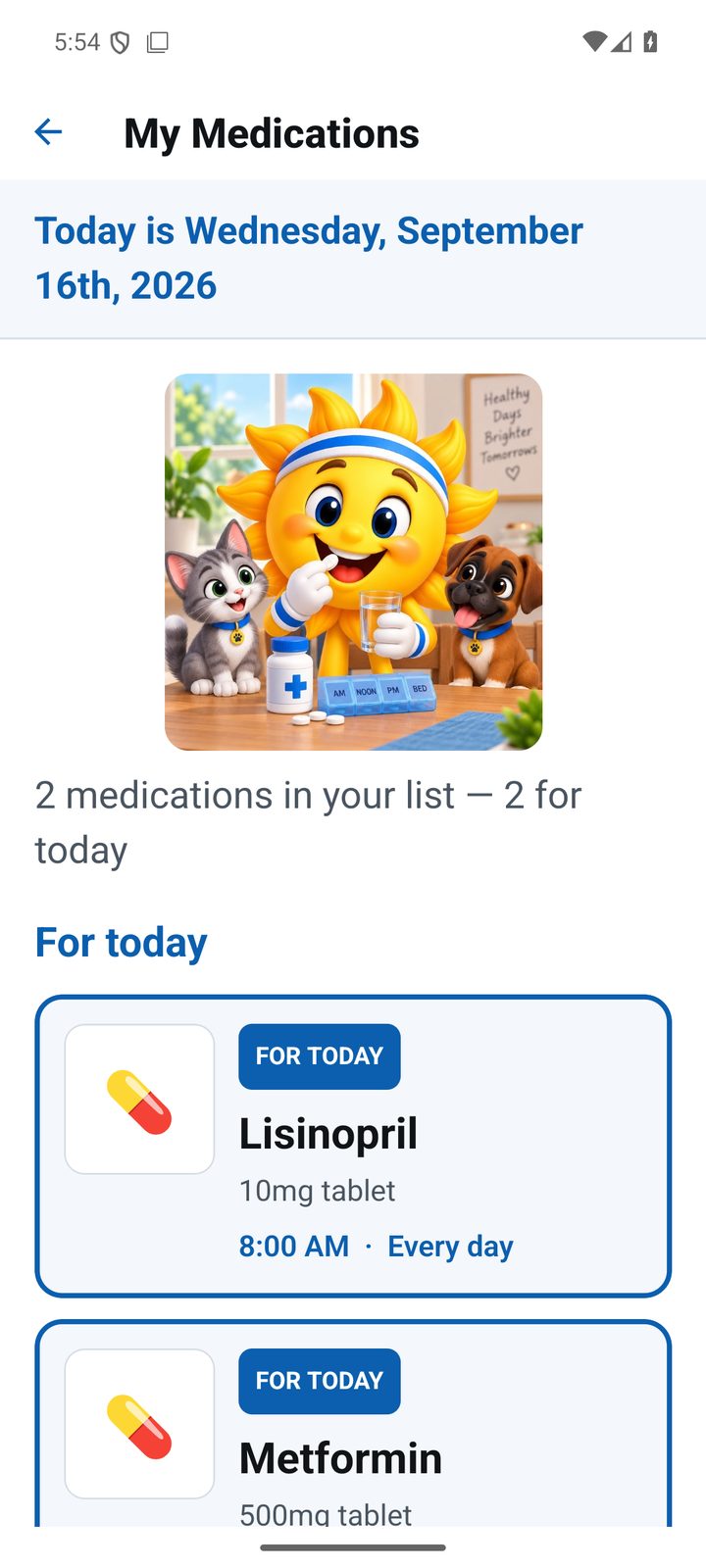 Medication list
